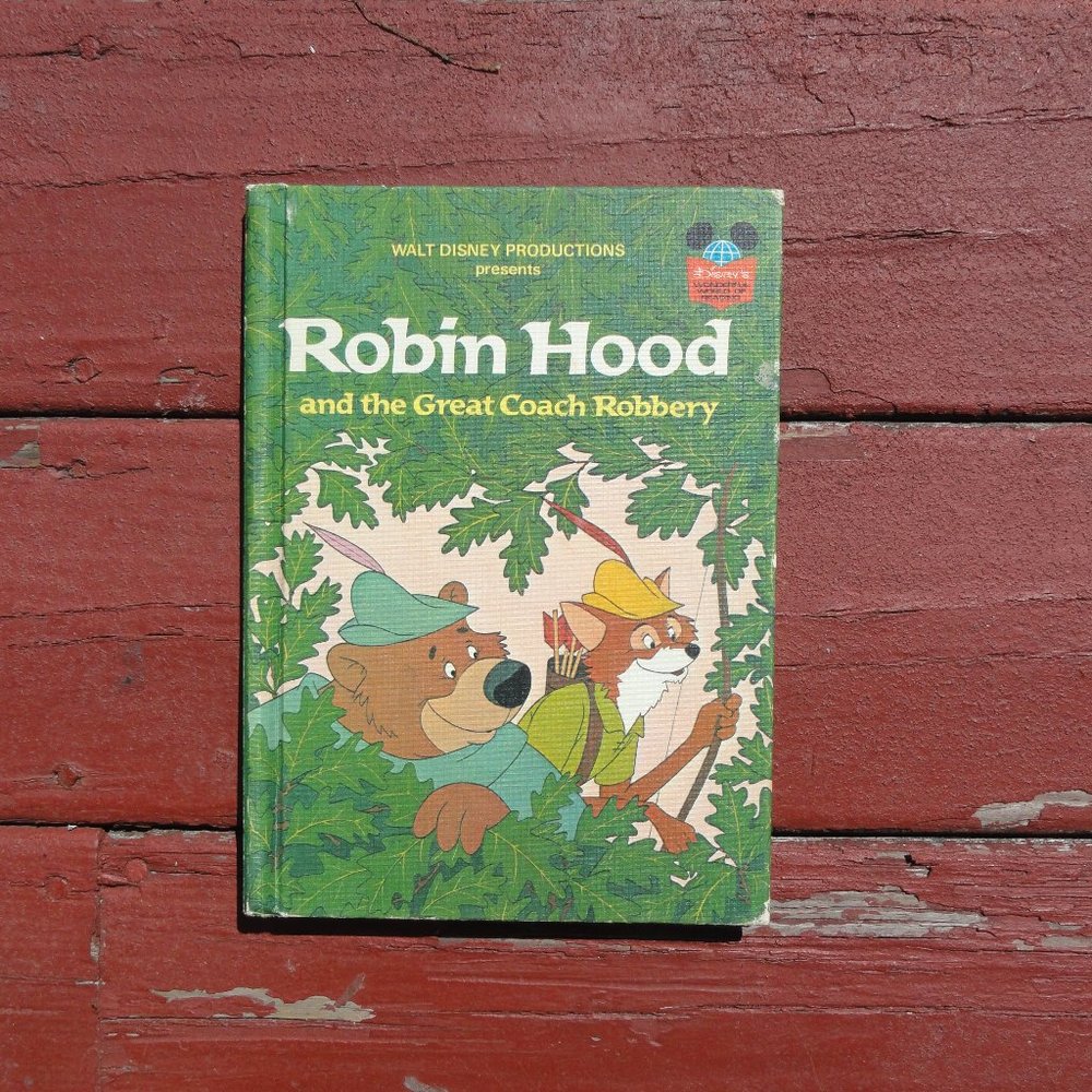 Robin Hood VTG 74 Walt Disney Hard cover book~Great illustrations~Childr…